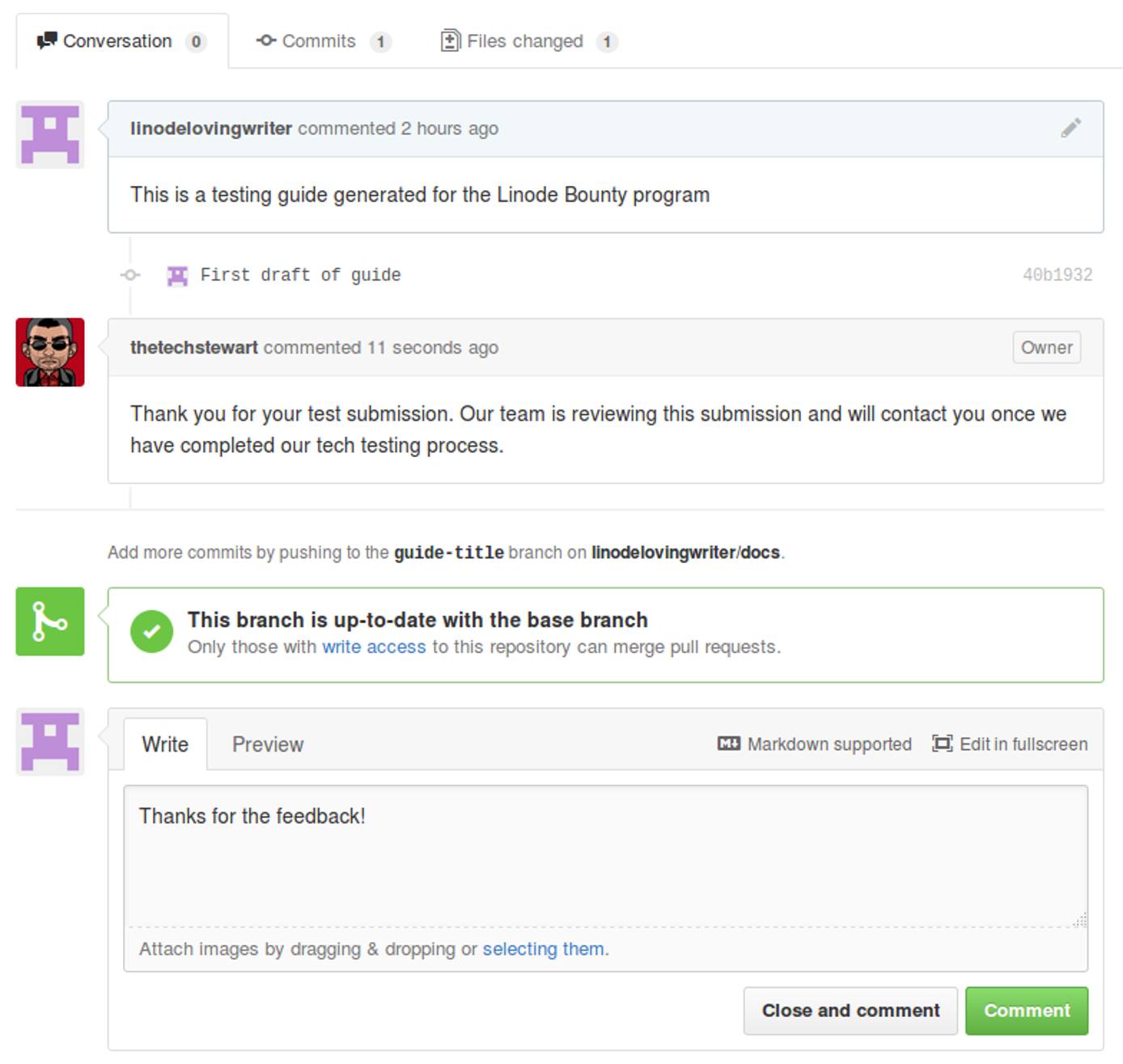 GitHub - Pull Request Comment GitHub - Pull Request Comment