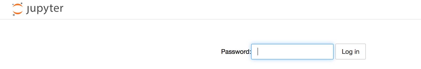 Jupyter Login Page Jupyter Login Page