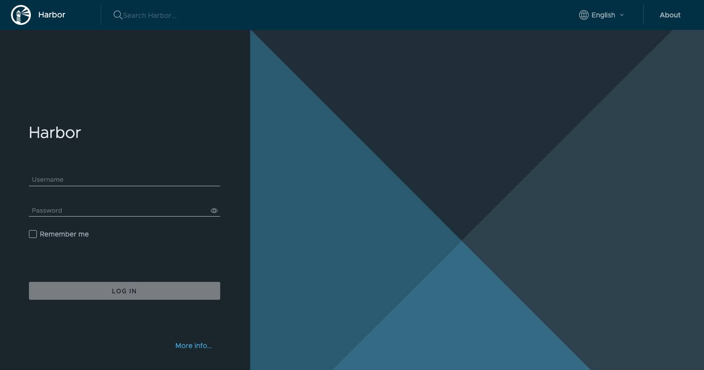 Harbor Login Page Harbor Login Page