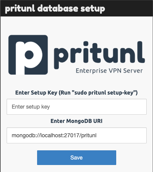 Pritunl Database Setup Pritunl Database Setup